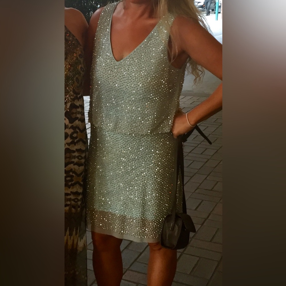 Sky Blue Beaded Dress